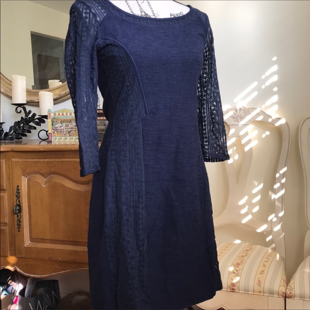 Perfect Navy Blue Anthropologie Dress For Work! - image 1